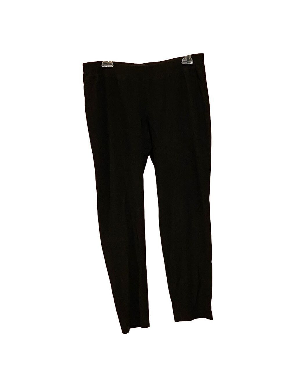 Eileen Fisher Elegant Sleek Black Trousers Size Medium
